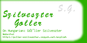 szilveszter goller business card